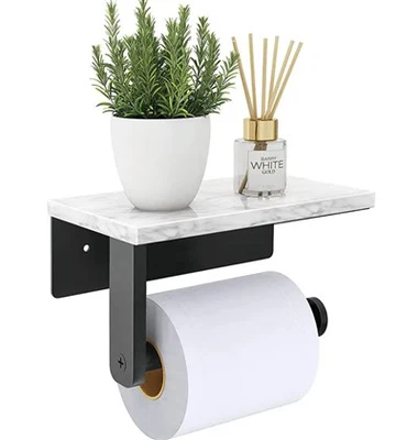 Prispôsobiteľný držiak na toaletný papier z mramorovej police